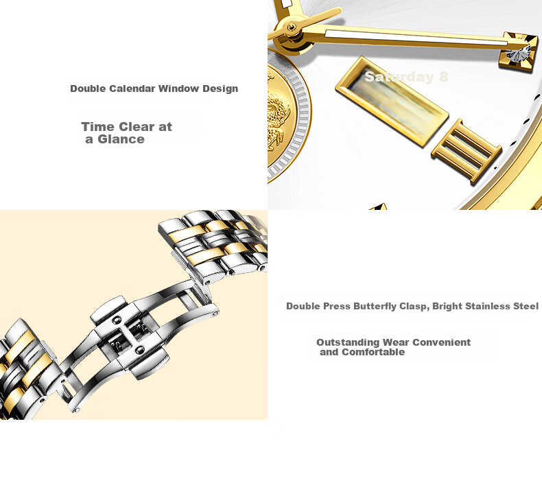 ROS DN (ROSDN) Auspicious Dragon Fortune-Bringing 999 Pure Gold Coin Calendar, Waterproof Fully Automatic Mechanical Men's Watch, Birthday Gift for Men, Present for Husband 10