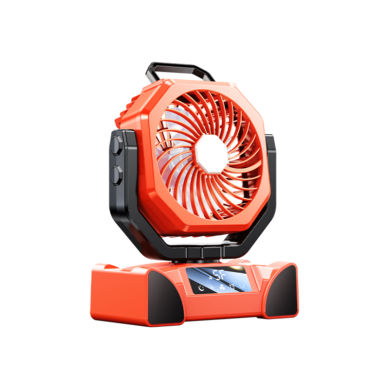 Kelleia Outdoor Rechargeable Large Capacity Camping Fan with Tent Light, Automatic Oscillation, USB Portable Mini Fan for Home And Desktop Use