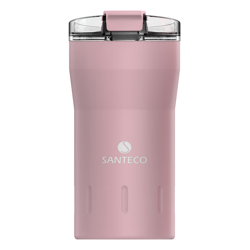 SANTECO Insulated Mug, Stylish Water Bottle for Students, Portable Coffee Cup with Long-Lasting Heat Retention, Travel Tumbler for Soda, Cherry Blossom Pink