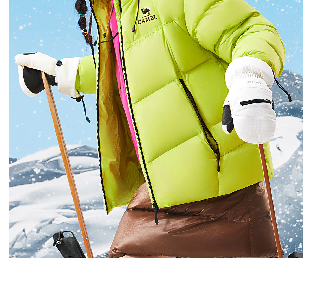 CAMEL Flame Mountain PRO Goose down Jacket, Dilire Hotba's Style, for Men And Women, Winter Thickened Couple's down Coat, M35CR07101A 22