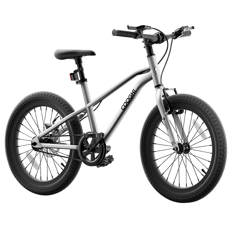 COOGHI Children's Bicycle F1, 20-Inch Magnesium Alloy Lightweight Shock-Absorbing Inflatable Tire, for Beginners Aged 6-15, COOGHI Gree