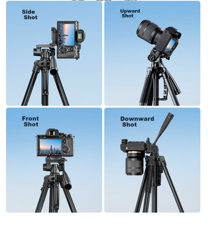 Llano Camera Tripod for DSLR, Mirrorless, Smartphone And Action Cameras Professional Grade Support Suitable for DJI Pocket 3, Fuji, Nikon, Sony Anti-Shake Shooting Tripod Portable Live Streaming 8