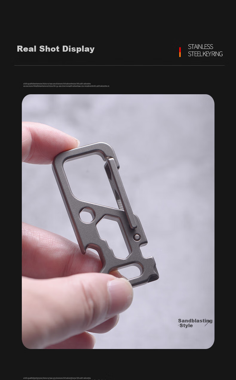 Laiben Titanium Alloy Car Keychain with Folding Knife for Men, Portable Multi-Functional Key Ring, Self-Defense Tool 8
