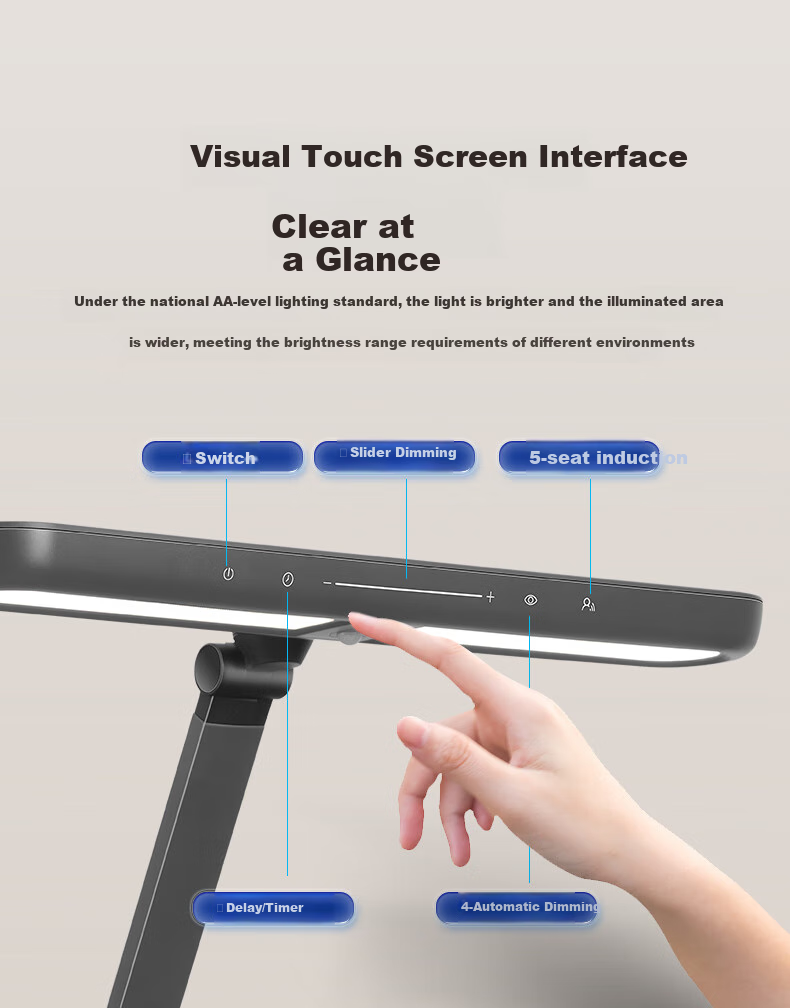 Panasonic Eye-Protecting Desk Lamp for Study And Children's Bedroom, Home Use Eye-Protection Smart Desk Lamp for Mijia, Upgraded Version of Zhi Zhu 9