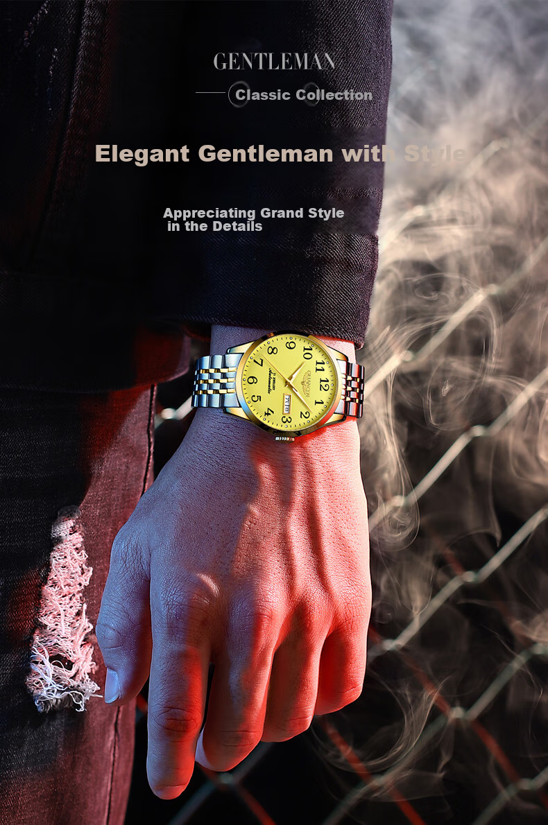 GUANQIN Digital Watch for Middle-Aged And Elderly Men, Mechanical Watch 2026 New Large Dial Waterproof Gift for Dad on Father's Day 8