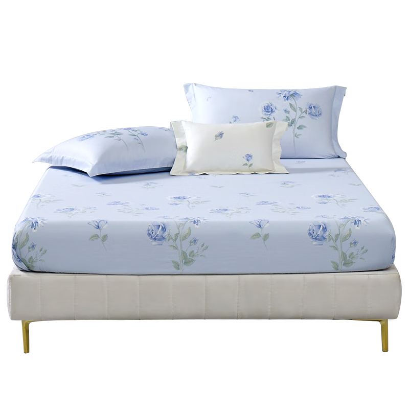 Mercury Home Textiles 100% Cotton Fitted Sheet Single A-Class Bed Sheet Mattress Protector Bedding Dormitory Single 120x195cm