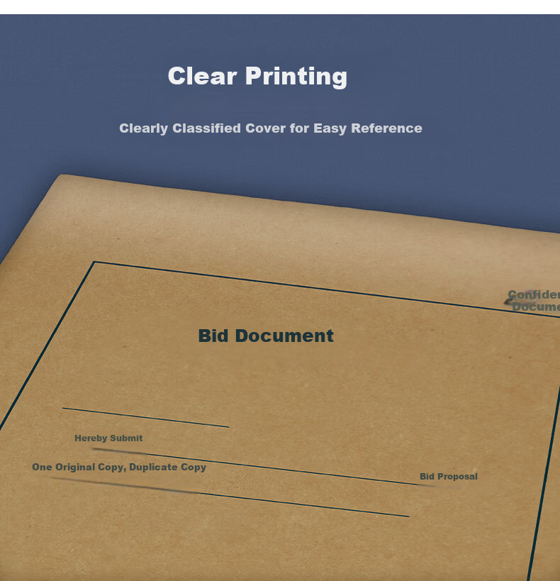 SIMAA 25 Bid-Specific A4 Imported Wood Pulp 180g File Folders Document Folders Data Folders, Side Width 5cm, 6835 4