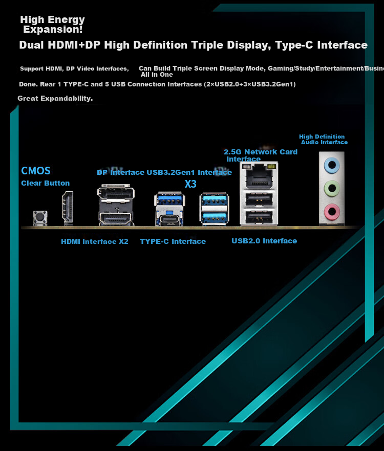 ONDA Magu B760PRO-B5 (Intel B760/LGA 1700) Supports CPU 14700F/14600K/14400F/13490F, Gaming And E-Sports Optimal Motherboard 5