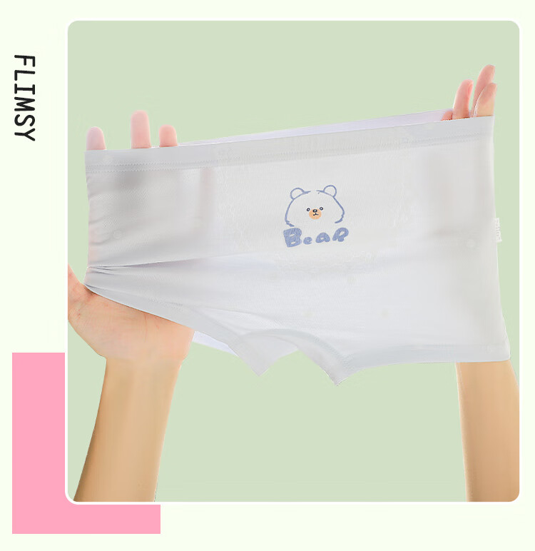 YUZHAOLIN Girls' Modal Boxer Briefs Children's Four-Point Underwear Summer Thin Ice Silk Shorts for Big Kids Baby 2