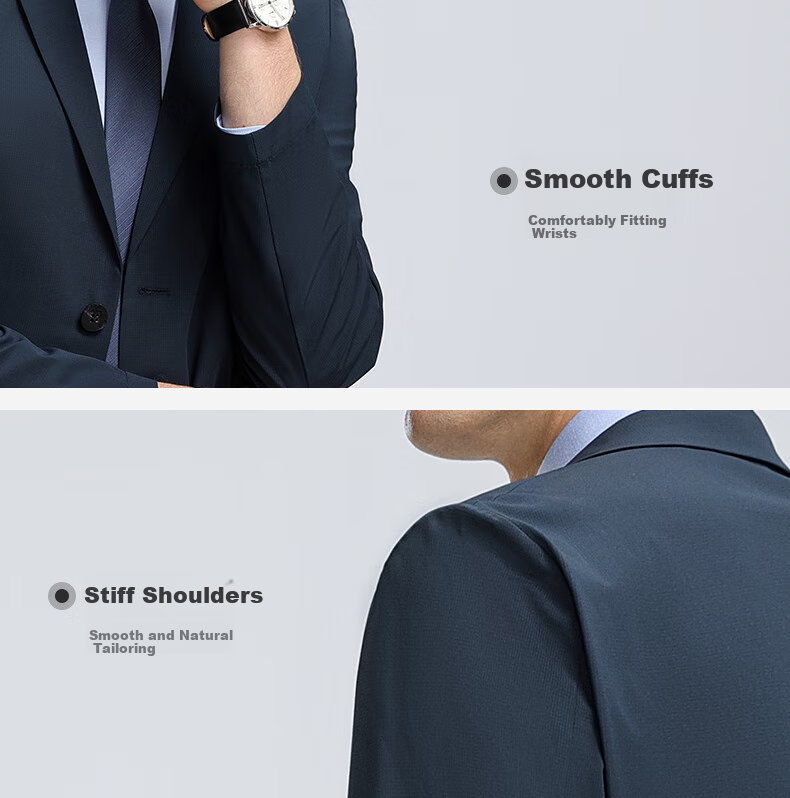 SHANSHAN High-End Sun Protection Suit for Men, Middle-Aged And Young, Cool Ice Silk Wrinkle-Free Single Blazer, Father's Outfit for Father's Day 12