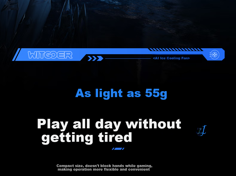 WITGOER [Three-In Phone Cooler] Wireless Charging Cooling Magnetic Flat Gaming Phone Stand Clip for E-Sports Live Streaming Semiconductor Cooling Compatible with Apple 47