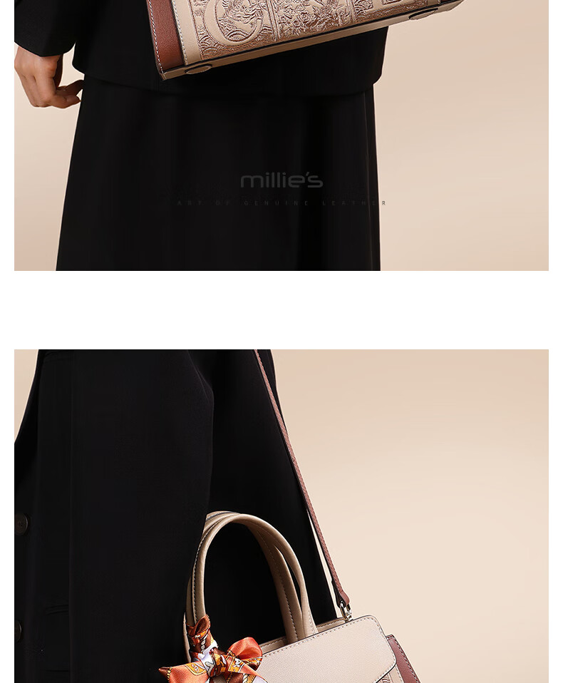Millies Leather Handbag, Women's Bag, Tote Bag for Mothers, Luxury Crossbody Shoulder Bag, Birthday And Mother's Day Gift, Practical Present for Mom 3