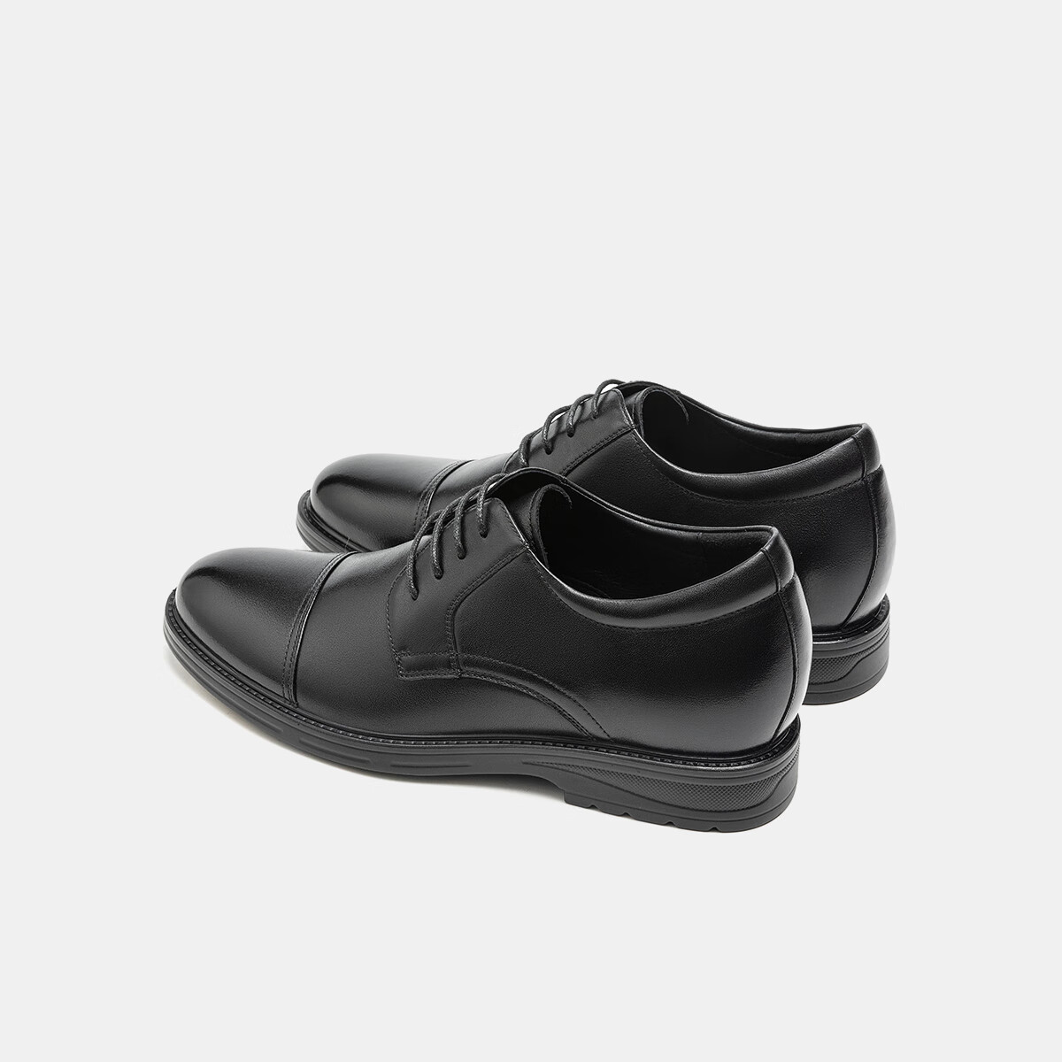 Aokang Men's Shoes, Summer New Business Formal Leather Shoes, Comfortable Wedding Shoes, Black (With Height Increase), Size 41