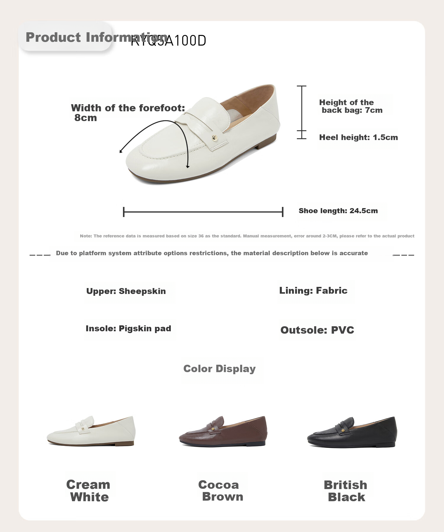 COMELY Low-Heel Loafers for Women, Spring And Summer New Style, Sheepskin Retro Flat Genuine Leather Shoes, Commuter Flats, British Black, Size 38 3