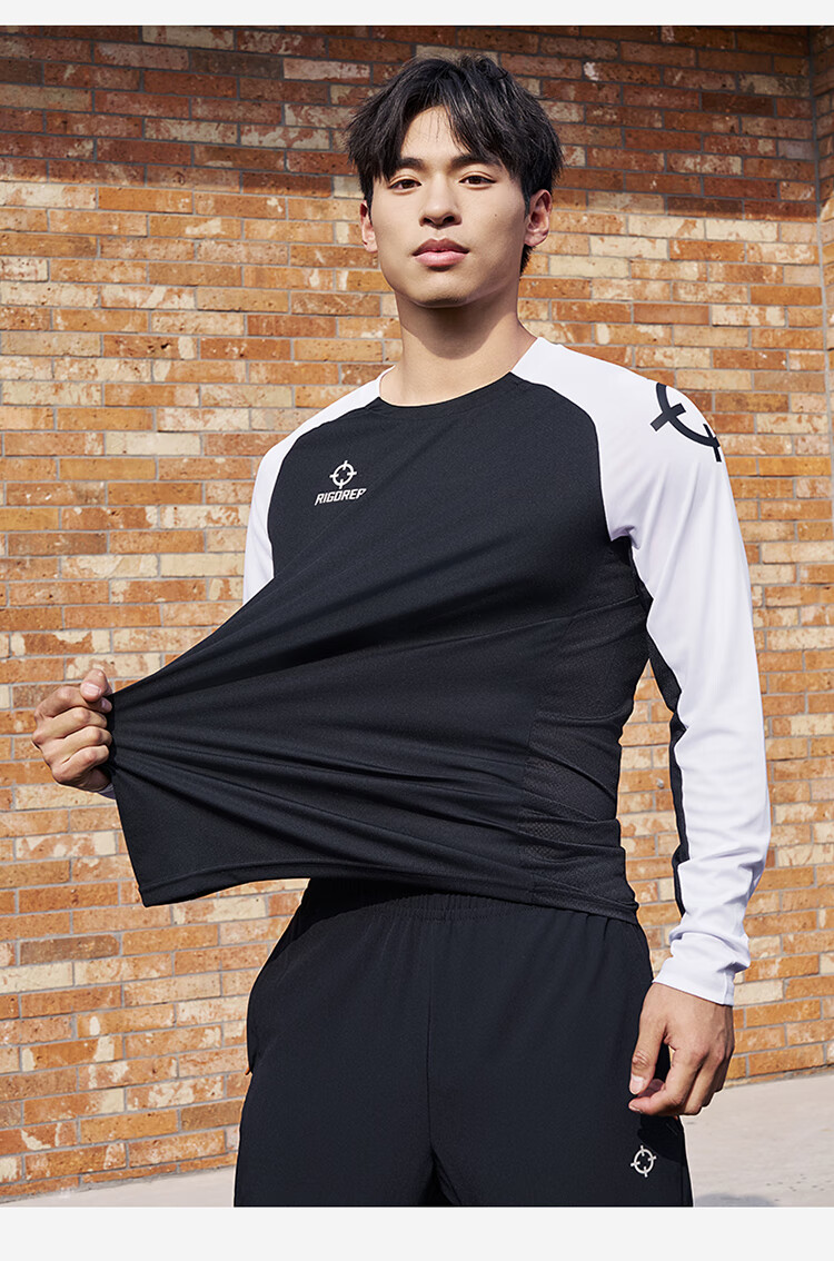 Zhunzhe Quick-Dry Long Sleeve T-Shirt Men's Basketball Fitness Fashion Casual Sports Outdoor Comfortable Breathable Top 3