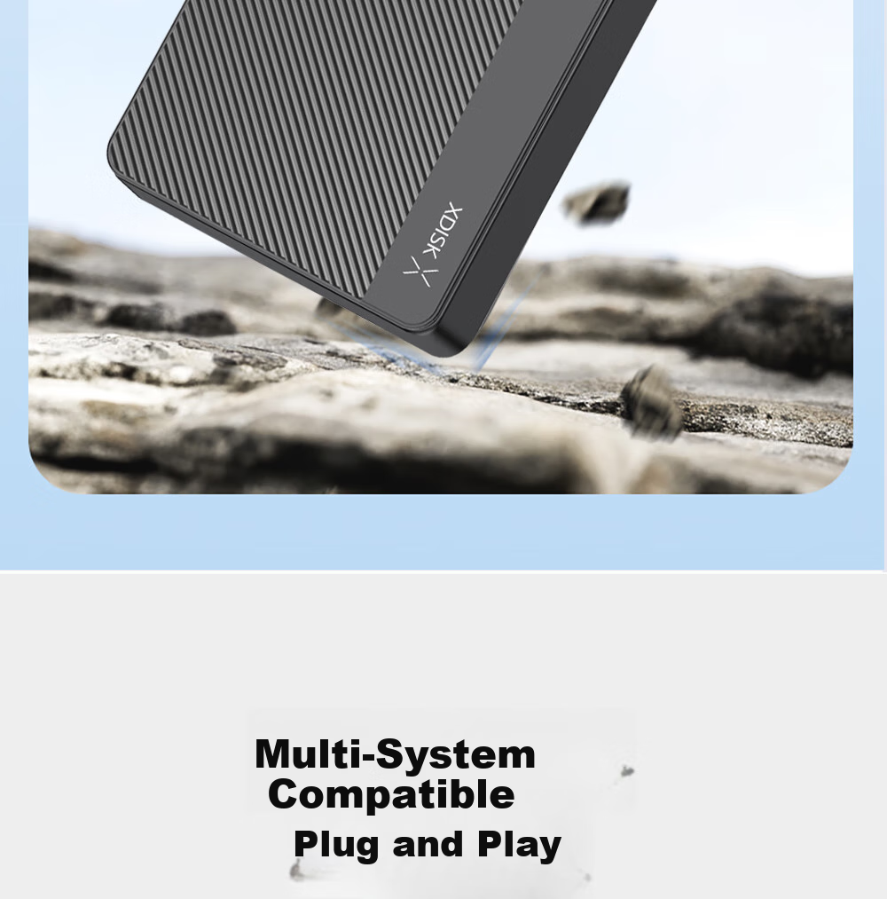 Xiaopan (XDISK) USB 3.0 External Hard Drive 1TB Dual Disk Backup X Series 2.5-Inch Classic Black External Storage for Data, Photos, Videos High-Speed Transfer 17