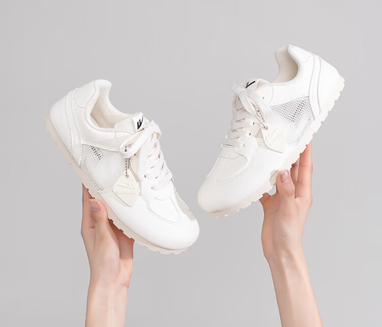 Warrior Women's New White Shoes Soft Sole Breathable Lightweight German Training Shoes Summer 4395Z-1 Beige Size 39 11