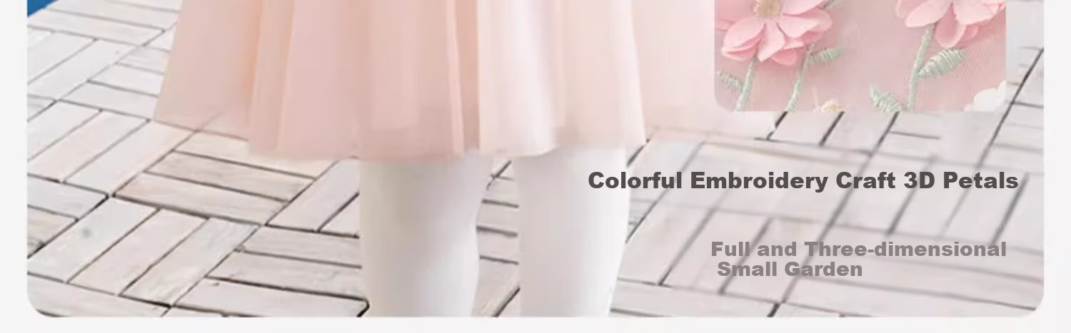 DAVE & BELLA Children's Dress, Spring Girls' Tulle Princess Dress, Baby's First Birthday Party Dress 4