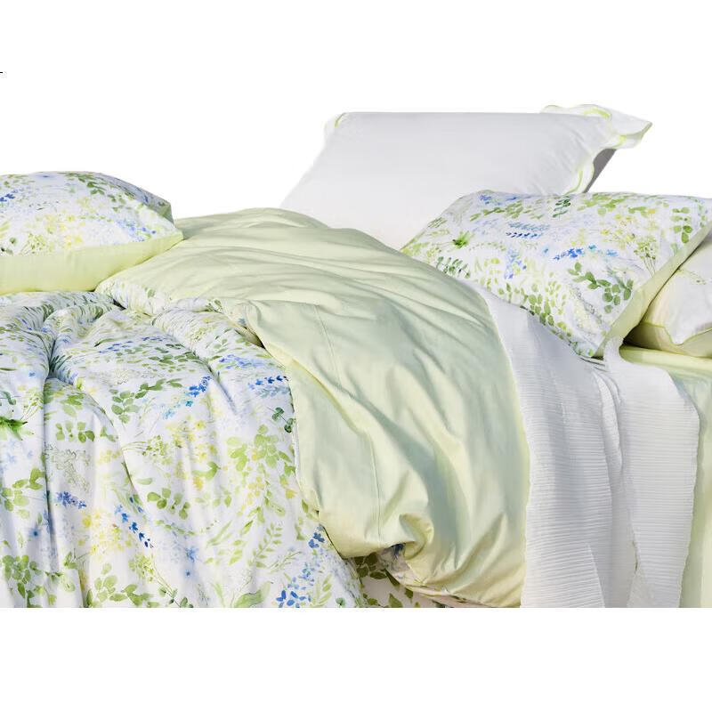 Постельное белье LUOLAI Home Textiles, 100% хлопок, комплект из 4 предметов, размер 220*250 см, дизайн "Летний Сад" (Summer Dream Garden)