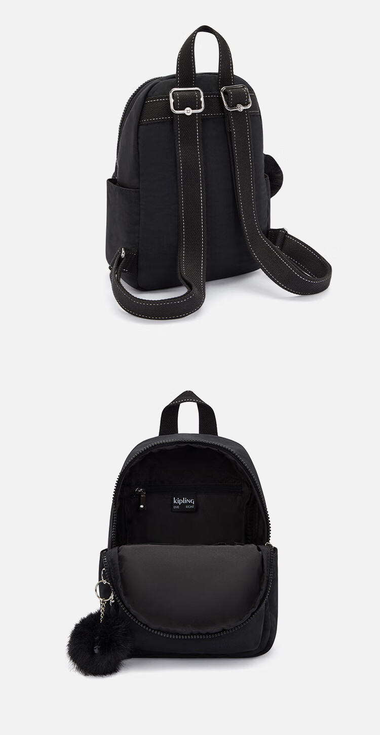 Kipling ZINNA Large Capacity Commuter Backpack in Black New Year Gift 1