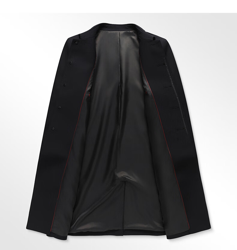 FIRS [Extended Over-Knee] Trench Coat for Men, Spring And Autumn Mid-Length Lapel Executive Overcoat, Business Casual Overcoat for Men's Clothing 6