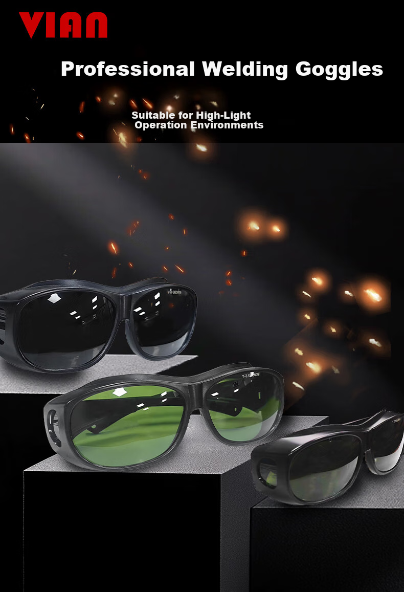 VIAN Welding Goggles for Electric Welding, Laser Welding, Auto-Darkening, MIG Welding, Anti-Glare, Protective Eyewear, 1738 Welding Glasses, 8 Degrees Gray (Ultra-High Strength Welding) 1