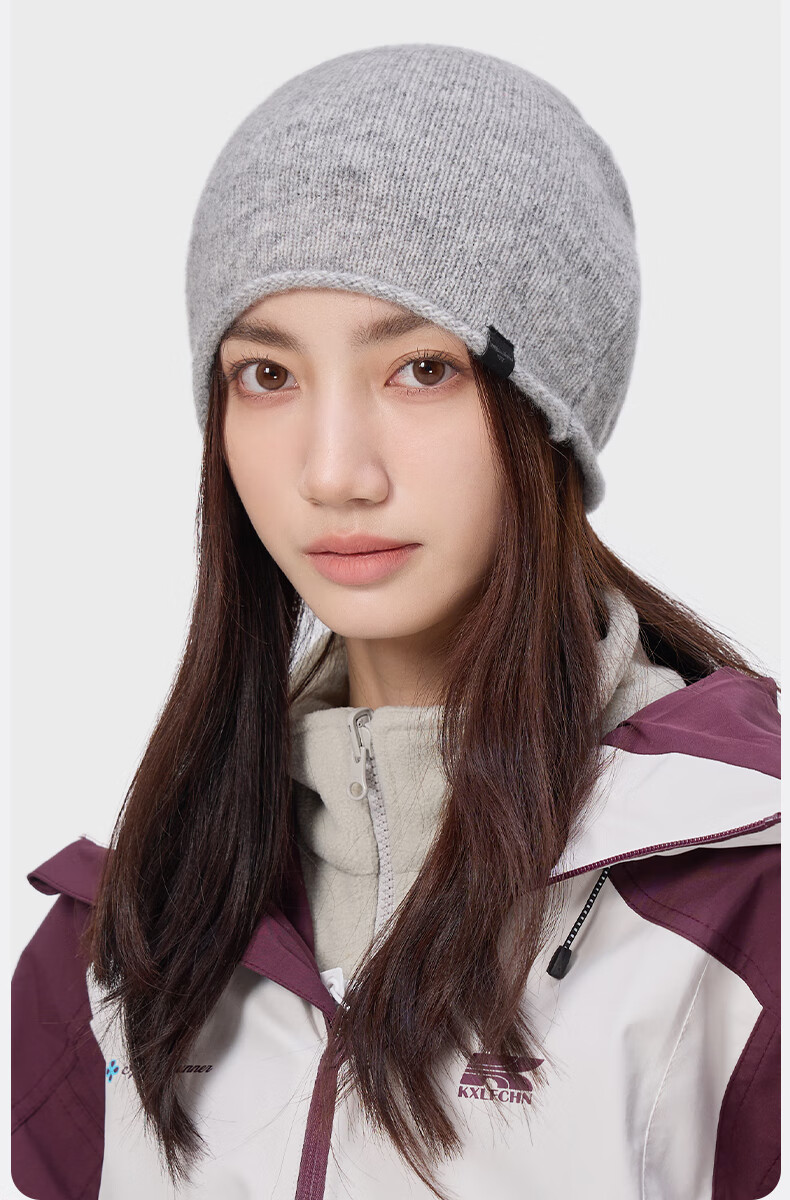 MISSION UV Pure Wool Warm Headband Unisex Knitted Beanie Autumn Winter Outdoor Mountaineering Hiking Running Hat 8