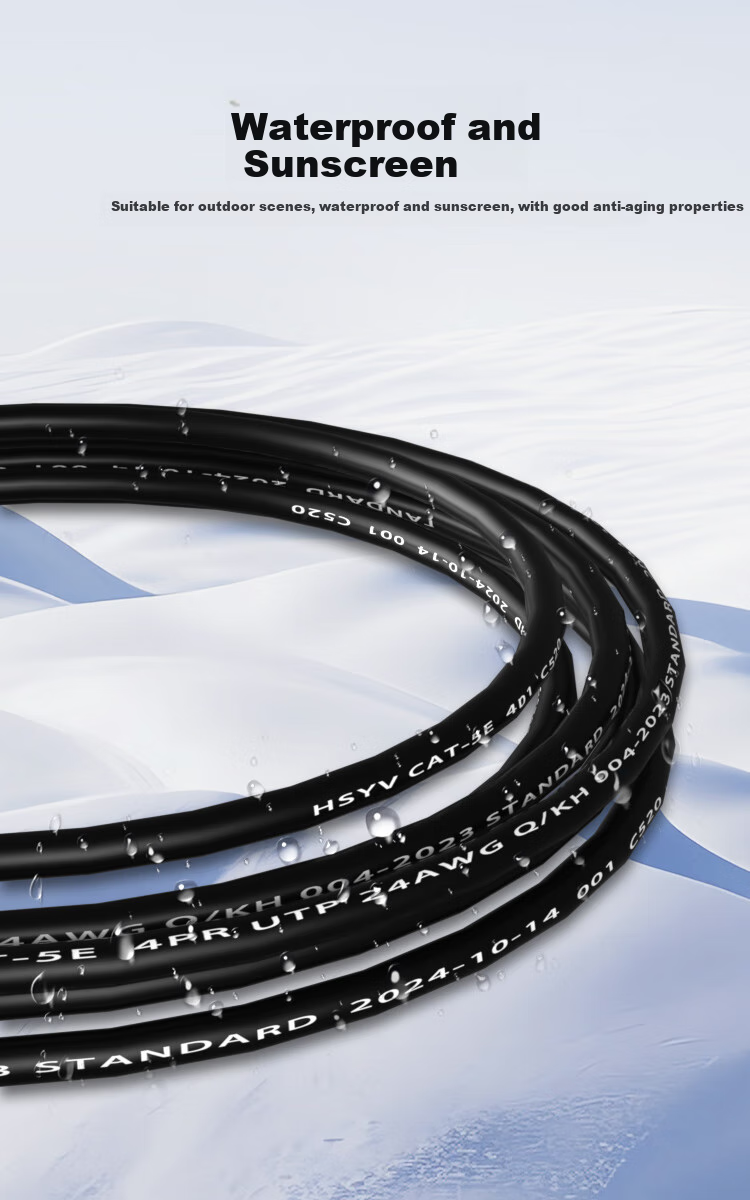 BOSENDE Outdoor Network Cable, Cat5e Gigabit 70 Meters, Surveillance Camera Network Cable for Home Use, Waterproof, Sun-Resistant, Cold-Resistant, with RJ45 Connector, Cat5 Unshielded Network Cable BSD-CPY5 7