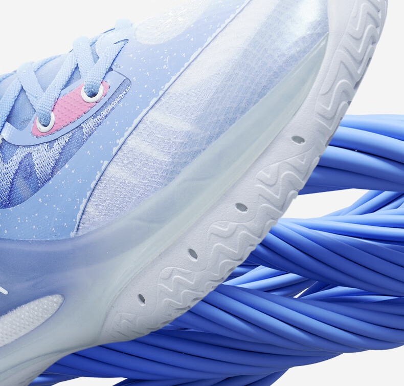 RIGORER [Lifu Si Er Da] Men's Basketball Shoes with Shock Absorption And Rebound, Ice Cream Color, Size 49.5 3