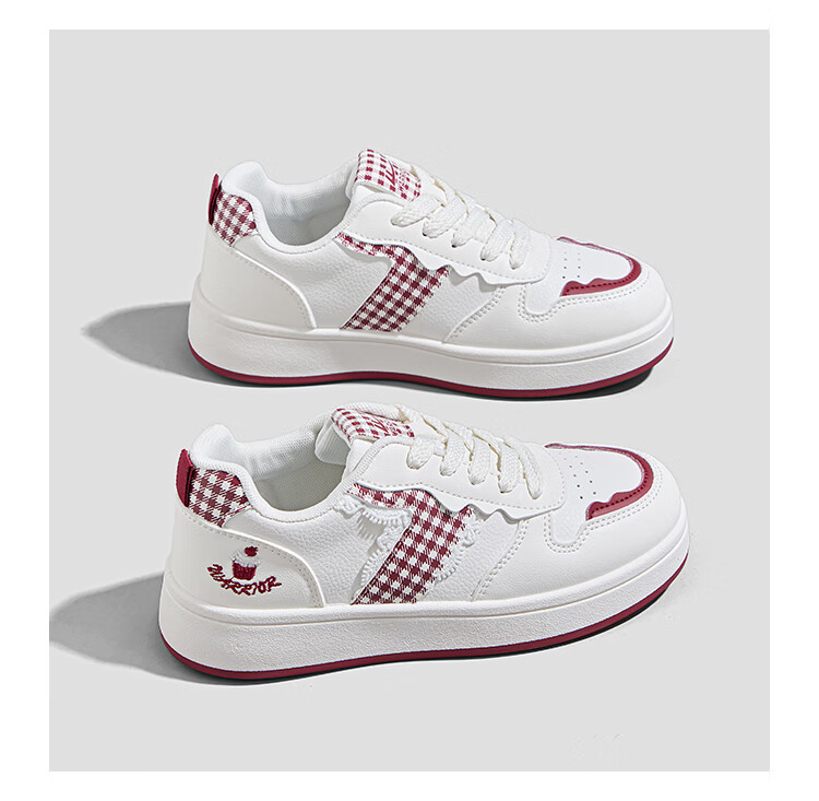 Warrior Women's Thick-Soled Spring and Autumn Casual Sneakers, Sweet and Versatile Student Sports Shoes, White and Green, Size 40 15