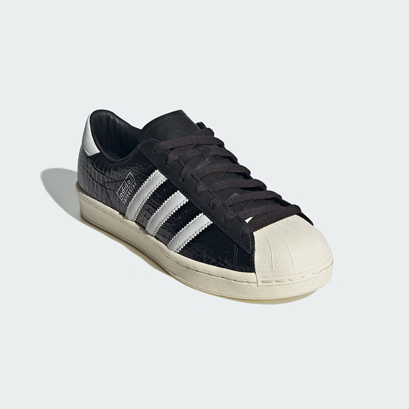 Adidas Trefoil SUPERSTAR VINTAGE Women's Shell Toe Sneakers Casual Shoes, Black, JH5710 5