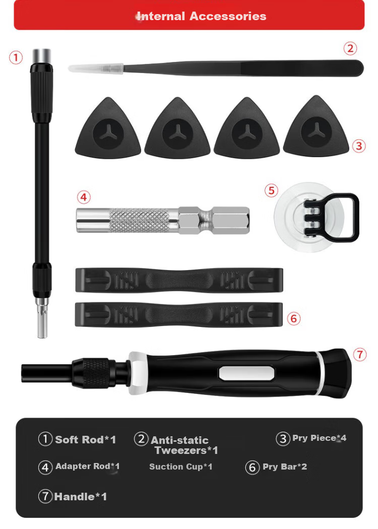 Yihaogongchang Household 152-In Screwdriver Set, Laptop Disassembly Tools, Complete Set of Phillips, Flathead, Hex, Torx, Multi-Functional 8
