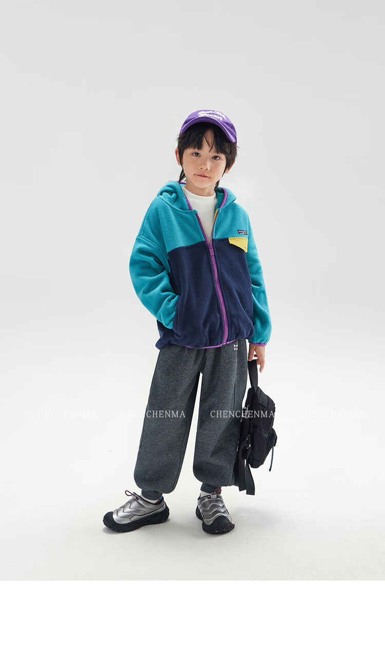 Chenchenma [Popcorn] Girls' Casual Pants, New Winter Style with Fleece Lining, Thickened All-In Warm Children's Joggers, 6837D 8