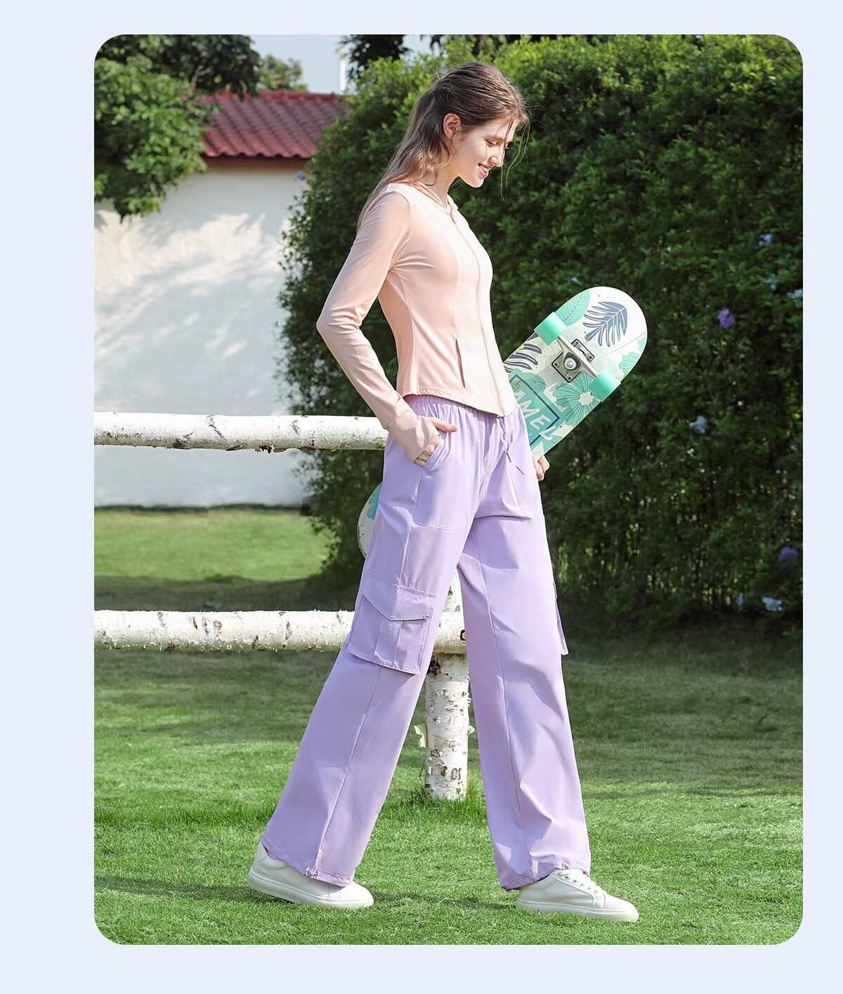 CAMEL Women's Paratrooper Cargo Pants High-Waist 2025 Spring/summer New Loose Straight-Leg Pants Breathable Sun Protection Casual Pants L 19
