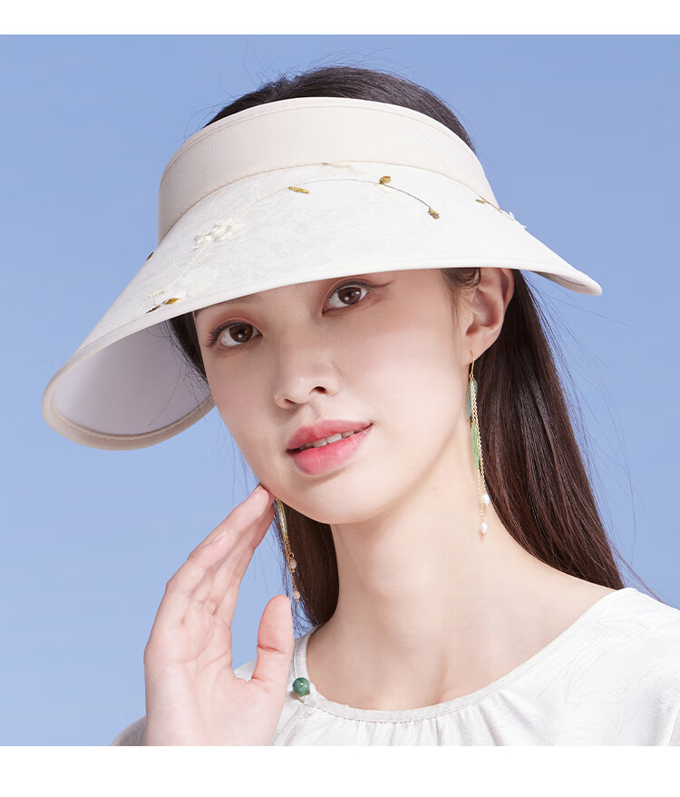 Shanghaigushi Sun Protection Hat for Women, Spring And Summer Visor Outdoor Casual UV-Resistant Sun Hat with Embroidery And Wide Brim 7
