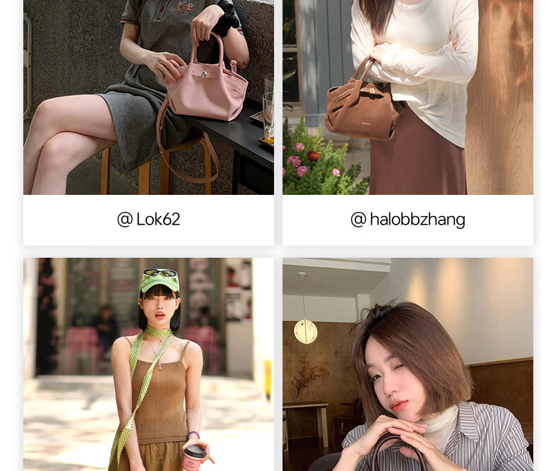 La Festin Suede Small Lazy Bag, 2026 New Style Handbag, Crossbody Basket, Women's Tote Dumpling Bag, Birthday Gift for Girls 1
