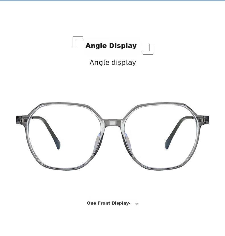 Gameking Blue Light Blocking Glasses, Anti-Radiation, Unisex Non-Prescription Protective Eyewear, Can Be Fitted with Prescription Lenses, Ultra-Light Myopia Glasses Frame, 6005 Translucent Gray 12
