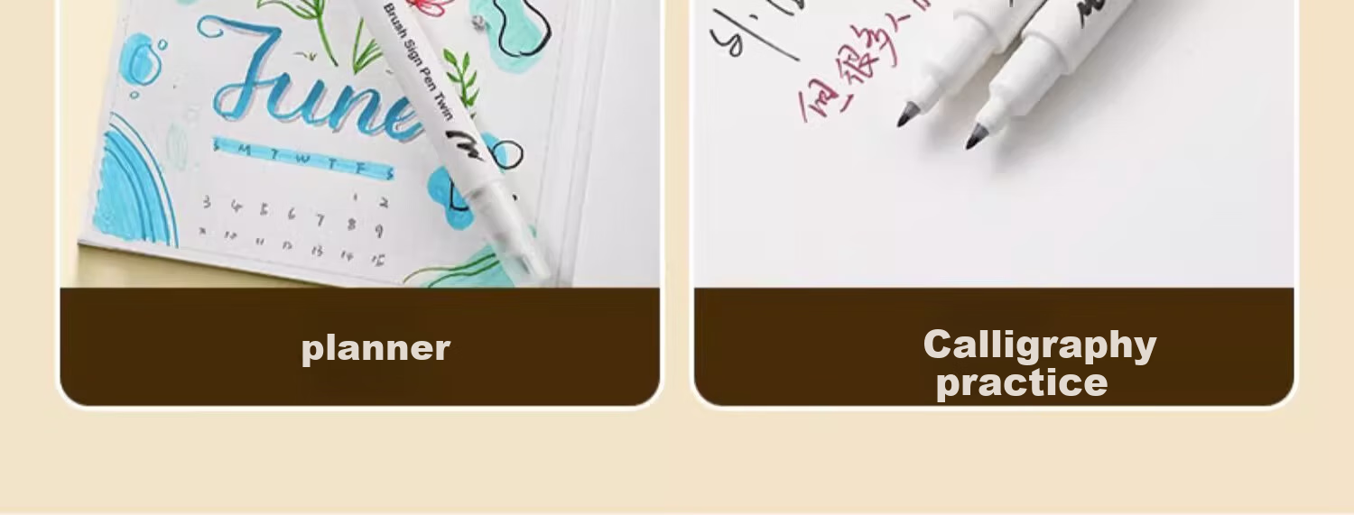 Pentel Dual-Tip Soft Drawing Pen, Student Marker, Calligraphy Pen, Sketching Pen, Handwriting Practice Pen, Art Supplies for Manga And Watercolor, SESW30C-T127E Brown Watercolor Pe 7