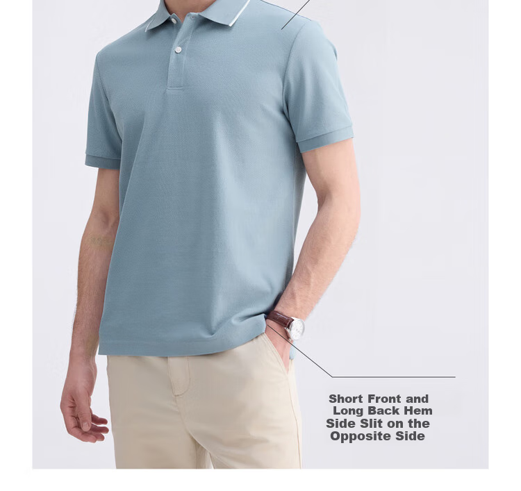 Giordano Men's Short-Sleeve Polo Shirt, Summer New Style, High-Tech Cool-Feeling Antibacterial Contrasting Color Lapel Top, 18015002 10