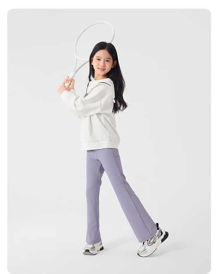 Balabala BalaOne Girls' Kids' Fleece-Lined Long Pants Winter 2025 Straight-Leg Warm Trousers 208425108012 3