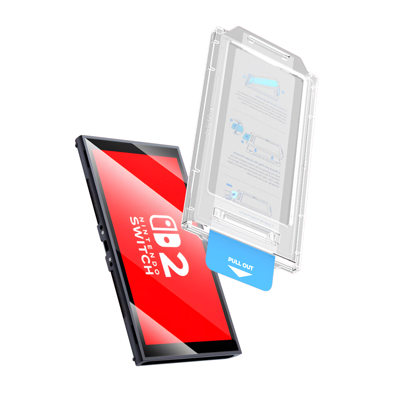 LANGLING [AR Anti-Glare | Instant Application Tool] Compatible with Nintendo Switch 2 Tempered Glass Screen Protector, Nintendo Switch 2 HD Anti-Glare Full Coverage Anti-Fingerprint Protective Film