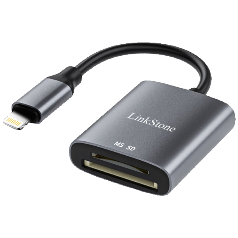 LinkStone Apple High-Speed MS/SD Card Reader OTG Mobile Card Reader Compatible with Sony Memory Stick Digital Camera Camcorder PSX Game Console PSP