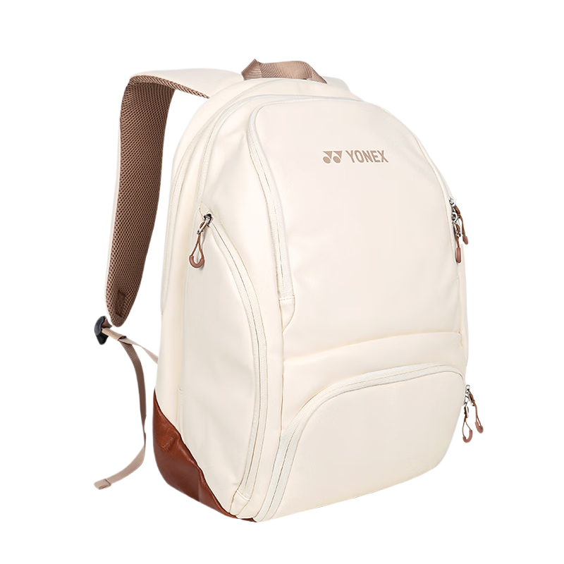 YONEX Badminton Bag, Large Capacity Backpack, Sports Racket Bag, BA346CR, Off-White