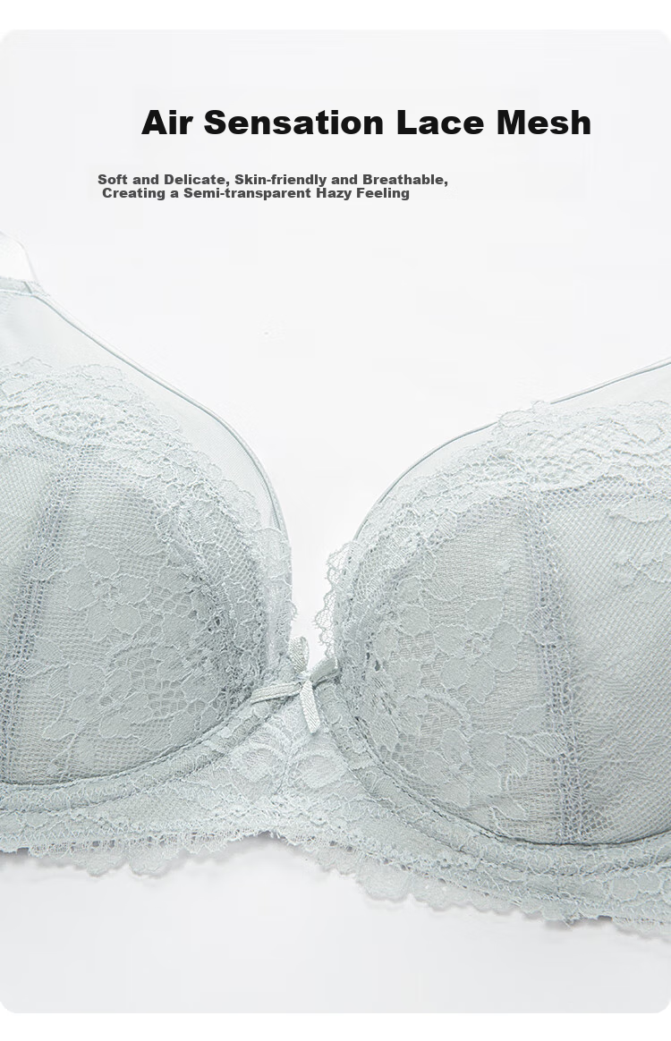 Ordifen Women's Lifting Soft Wireless Bra with Cut-Out Cups, Beautiful Back Design, Seamless Breathable Thin Cup Brassiere XB4311 6