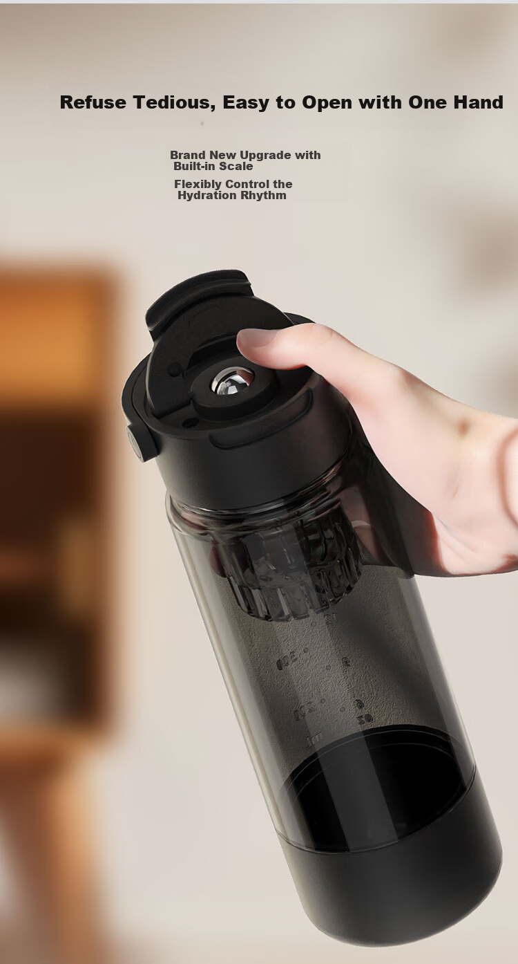 JD Original Magnetic Tea Infuser Cup, Magnetic Tea Compartment, Tritan Plastic Water Separation Sports Cup, Energetic Black 550mL 11