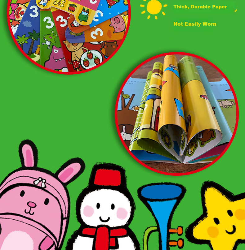 BANGSON Sticker Books for 2-6 Year Old Children's Educational Toys, Quiet Books with Stickers for Boys And Girls 8