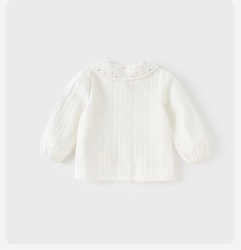DAVE & BELLA Girls' Long-Sleeve Shirt, Baby Cotton Blouse, Autumn Wear, Children's Stylish Base Layer Top 8