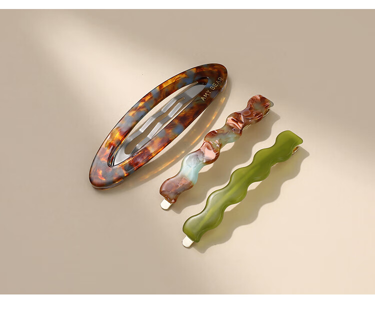 CHIMERA 3-Piece Elegant High-Quality Hair Clip Set for Bangs and Back Hair, Women's Hair Accessories, Side Clips, June 1 Children's Day Gift 8