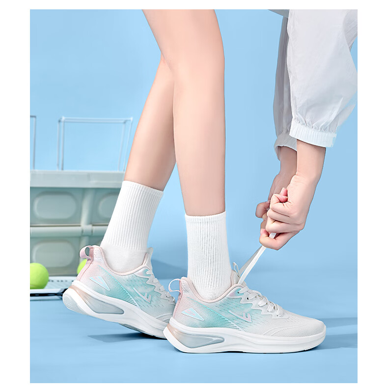 Warrior Official Women's Sports Shoes Spring Summer New Thick Sole Casual Shoes 1611 White Blue Pink Size 38 21