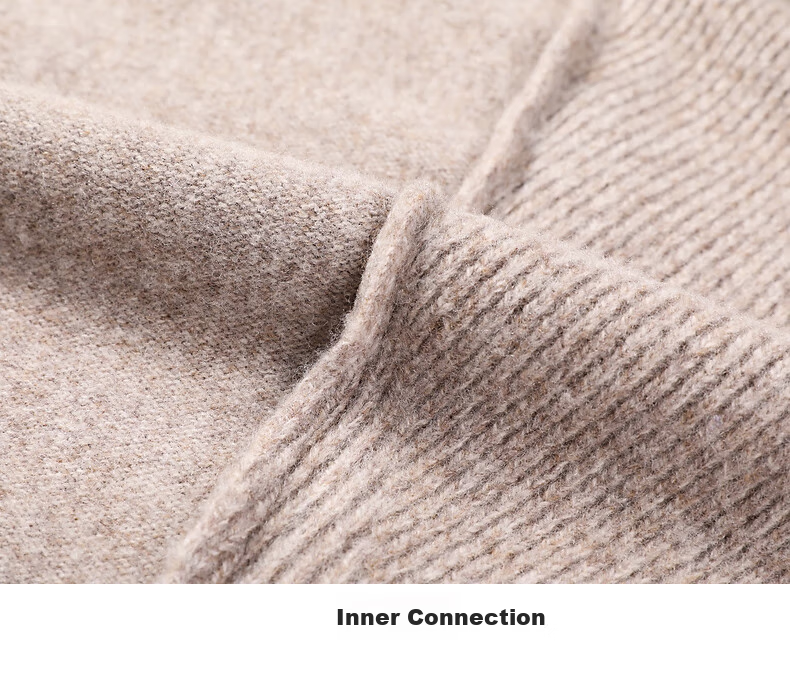 Hengyuanxiang Men's 100% Pure Wool Sweater, Thick Knit Pullover for Autumn And Winter, Round Neck Base Layer, Knitted Sweater 28